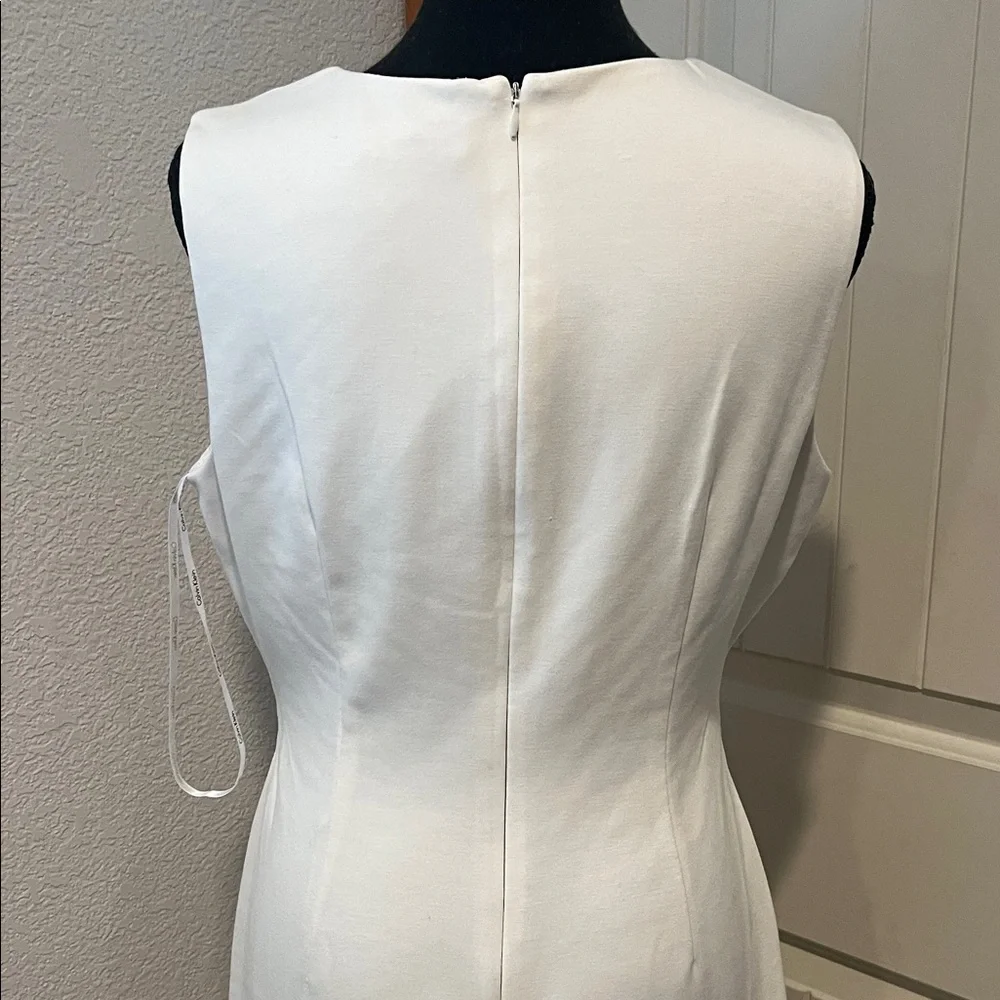 Calvin Klein Textured White Midi Dress - Picture 4 of 5